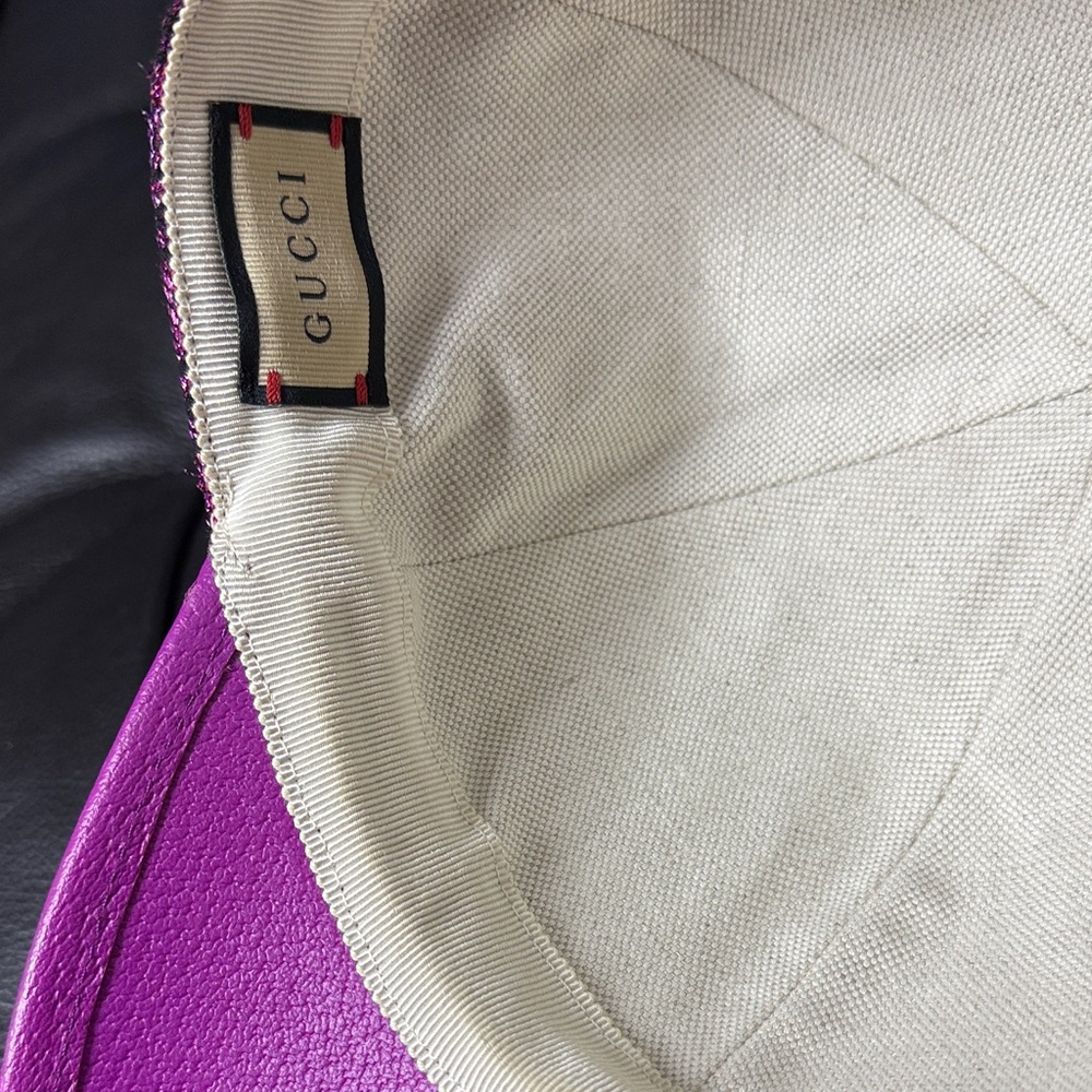 Gucci GG Metallic Pink Baseball Cap - Picture 8 of 11